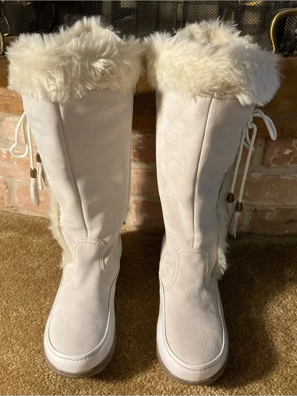 Sporto Sidewinder Women’s Cream Faux-Fur Winter Boots